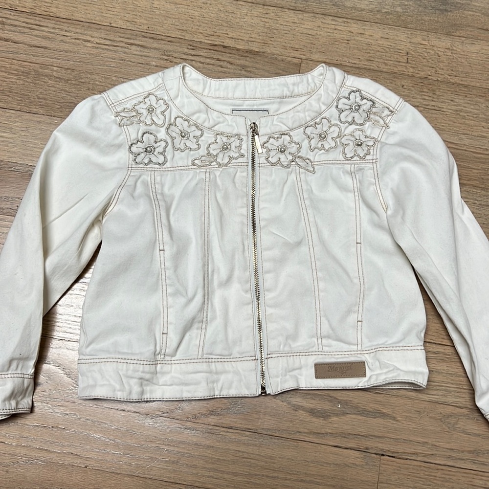 Mayoral girl denim jacket 4T EUC